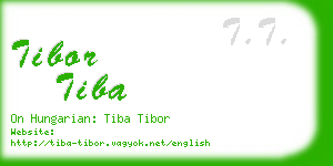 tibor tiba business card
